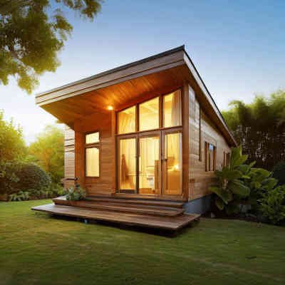 Our Scandinavian heritage is visible in the design in many of our wood house models